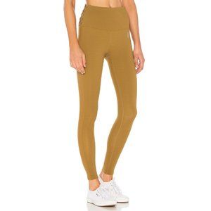 Free People Movement Womens Before You Go Leggings L Camel Brown Lace HIgh Rise